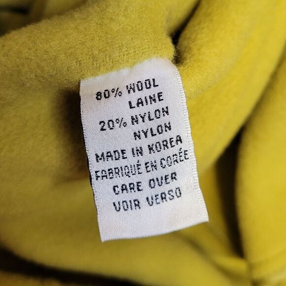 BLOOMINGDALE'S lime green wool blend button up plus size peacoat 22W‎ - Picture 7 of 9